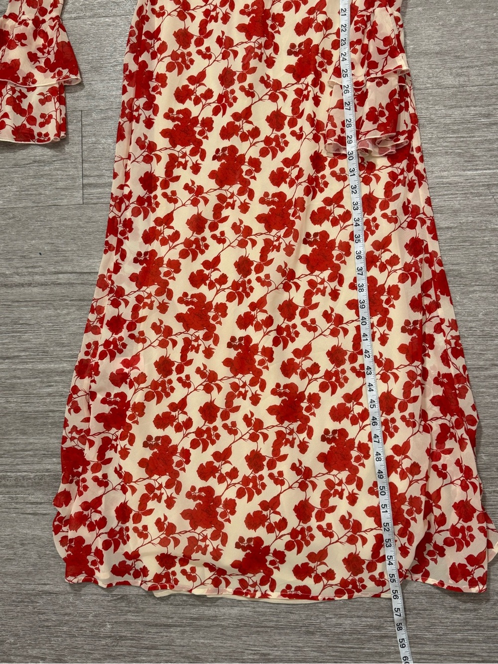 Sister New York Shellona Floral Maxi Dress Romantic Cottagecore Bell Sleeve - Picture 4 of 7
